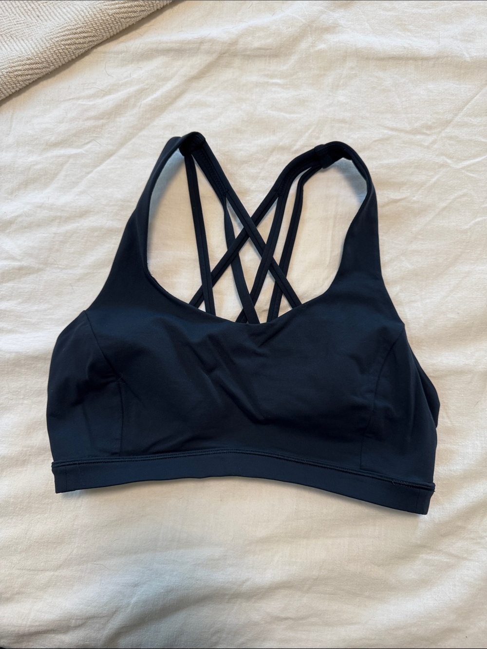 Lulu Lemon Strappy Crisscross Sports Bra — NAVY